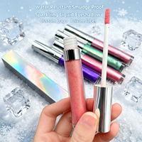 Fard à paupières liquide haute pigmentation longue tenue sans logo, 5 couleurs, fard à paupières liquide extrêmement brillant, maquillage pour les yeux, marque privée