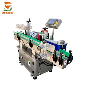 Good quality ampoule vial auto flat top packaging type touch screen sleeve horizontal labeler labeling machine