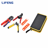 Kit d'outils de sertissage et de dénudage pour connecteurs solaires photovoltaïques 2,5-6 mm² avec clé MC4 et sac portable pour l'installation de câbles PV