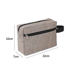 กระเป๋าใส่อุปกรณ์อาบน้ำสำหรับเดินทาง ทรงสี่เหลี่ยมผืนผ้า โพลีเอสเตอร์ กันน้ำ กระเป๋าเก็บของสองชั้น สำหรับการเดินทาง ใช้กลางแจ้ง มีหลายสีให้เลือก - Product Image 2