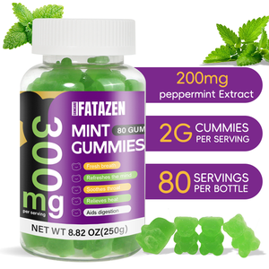 Apaise la gorge, soulage la chaleur, favorise la digestion, haleine fraîche, confiance sociale, extrait de menthe poivrée rafraîchissant, gommes à la menthe premium en forme d'ours - Product Image 1