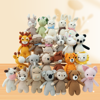 Peluche ours amigurumi en coton, tissu en coton, rembourrage en coton PP, écologique, jouet en peluche debout pour bébé