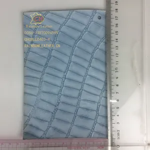 अच्छी गुणवत्ता असली डबल रंग नीले उभरा मगरमच्छ चमड़े के बैग भेड़ त्वचा चमड़े