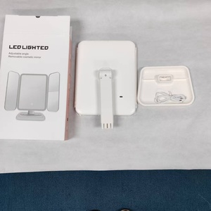 Hot Selling USB Charging Tri-fold Led Dressing <b>Vanity</b> Mirror Screen Touch LED Mirror Folding 3 Way <b>Vanity</b> <b>Makeup</b> Mirror - Product Image 4