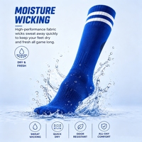 Chaussettes de football personnalisées, hautes jusqu'au genou, avec semelle rembourrée, soutien de la voûte plantaire, chaussettes de sport respirantes