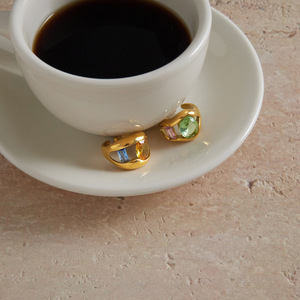 Bague ouverte en zircon <span class=keywords><strong>pour</strong></span> femme, plaquée or PVD, étanche, hypoallergénique, élégante, tendance, avec cristaux brillants, cadeau de bijoux - Product Image 5