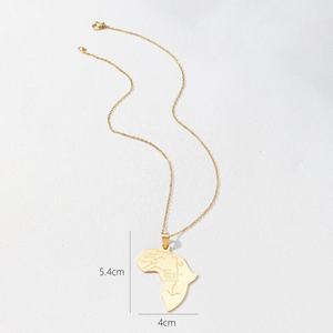 Collar con colgante de <span class=keywords><strong>mapa</strong></span> africano de <span class=keywords><strong>África</strong></span> con relleno de oro de 18K <span class=keywords><strong>para</strong></span> hombres y mujeres, joyería etíope al por mayor, collar de <span class=keywords><strong>mapa</strong></span> africano de acero inoxidable - Product Image 6