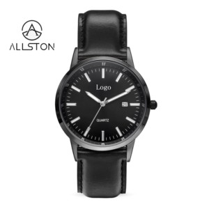 Montre pour homme en <span class=keywords><strong>acier</strong></span> inoxydable entièrement noire, ajoutez votre logo, montre à bracelet avec date, marque privée - Product Image 3