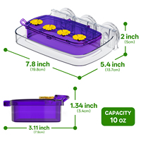 Mangeoires à colibris suspendues en verre et plastique à 4 ports avec logo personnalisé pour jardin - Vente en gros