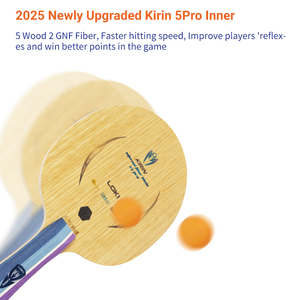 Nueva Llegada 2025, KIRIN 5Pro, Madera de <span class=keywords><strong>Limba</strong></span> Importada, Hoja Profesional de Tenis de Mesa para Entrenamiento Avanzado de Ping Pong - Product Image 4