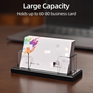 Usine vente chaude meilleur trapèze 4 niveaux personnalisé clair acrylique porte-cartes de visite affichage - Product Image 3