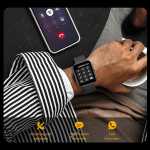 C08 2025 Smartwatch mit Silikonarmband, Dual-Fernbedienung für Fotos, Musiksteuerung, Bluetooth-Anrufe, Herzfrequenzmesser, Android/iOS, TFT-Display, quadratisch - Product Image 5