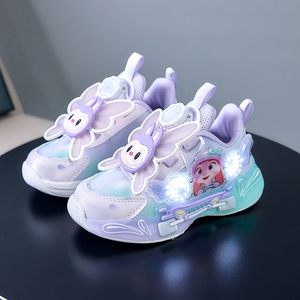 Cema 2026 Nuove Scarpe LED Primaverili per Bambini, Sneakers Casual per Ragazze con Decorazione a Farfalla e Lacci - Product Image 2