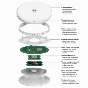 Point d'accès sans fil intérieur Wi-Fi 7 eKitEngine AP572 2.4G 2x2 et 5G 4x4 avec antenne intelligente 2.5GE PoE, neuf et original - Product Image 1