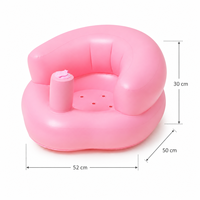 Modernes Esszimmer-Babysofa Aufblasbar mit Eingebauter Luftpumpe Rosa Wasserdicht Kundenspezifisches OEM