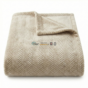 Wholesale 5 Star Hotel 3D Jacquard Shu Velveteen <b>Blanket</b> Super Soft Warm Plush Throw for Guest Room Sleep <b>Comfort</b> - Product Image 1