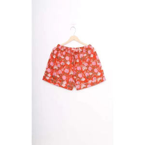 Nuevo Conjunto de 2 Piezas para Mujer, Hecho a Mano en India, 100% Algodón, 220g, Transpirable, Cintura Elástica, Estilo Casual de Otoño, Manga Corta, con Letras - Product Image 3