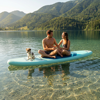Planche de SUP gonflable tout-en-un pour le surf, avec sac à dos, pompe et pagaie, idéale pour le surf, les jeux aquatiques et le iSUP - Ventes flash