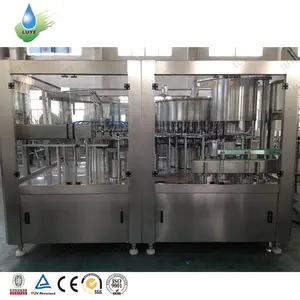 Lavadora de botellas de agua industrial, máquina de llenado y tapado, precio bajo