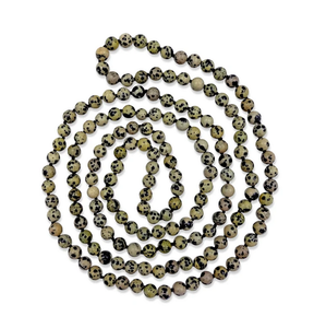 Jaspe Dálmata Natural Liso Crema Negro 3-10mm Cuentas para Joyería, Tobillera, Pulsera de Mujer, 15 Pulgadas, Rondelles, Hilos, Venta al por Mayor AMARA - Product Image 1