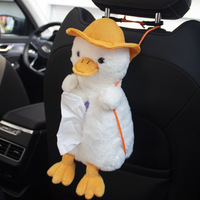 Boîte à mouchoirs de voiture mignonne en peluche créative pour siège auto, décorations de voiture en tissu pour accoudoir de boîte de voiture