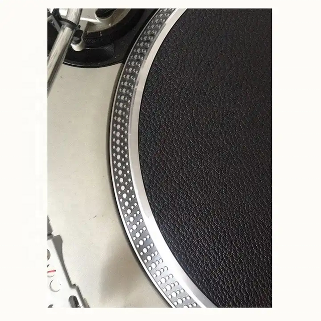 Leather Deer Hide Turntable Mat for Vinyl LP Record Players to Help Reduce Noise Due to Static and Dust