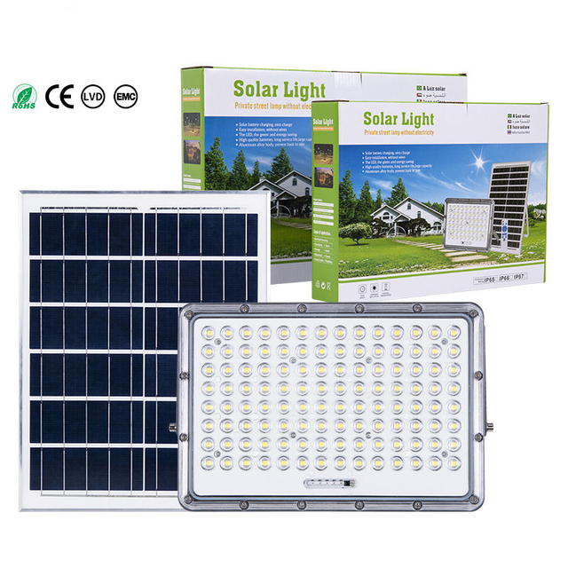Solar Flood Light 50W-400W, IP66 Waterproof Outdoor Wall Mount with Reflector for Garden, Yard, Lawn & Pathway
