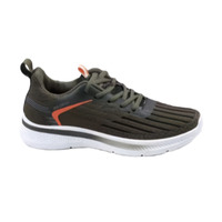 Chaussures de course confortables pour hommes, respirantes, en mesh, à lacets, semelle intermédiaire en EVA, semelle extérieure en PVC rayée absorbant les chocs, printemps, été, automne