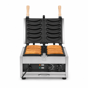 Máquina Comercial para Hacer Waffles de Plátano, a Gas o Eléctrica (220V 2kW), de Acero Inoxidable Antiadherente, para Tiendas de Snacks - Product Image 1