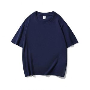 T-shirt vierge personnalisé pour homme, col rond oversize, épaules tombantes, grammage lourd 220 g/m², en pur coton respirant, pour le sport et le travail d'équipe - Product Image 3