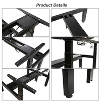 Bureau électrique réglable en hauteur certifié CE RoHS pour entreprise, cadre de bureau ergonomique et écologique