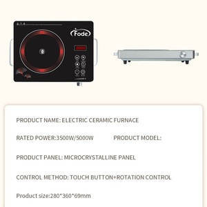 Aparato de cocina Estufa eléctrica de 3500W Estufa eléctrica de un solo quemador Placa de cerámica eléctrica de pie Precio barato Cocina infrarroja - Product Image 5