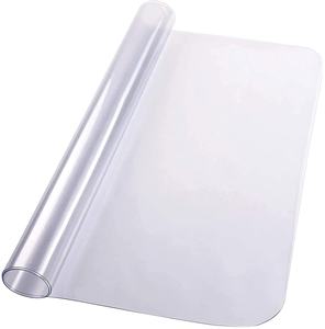 Tapete Transparente de PVC para Silla, Moderno, para Piso Duro, Lavable, Antideslizante, Delgado, Rectangular/Forma de Labio, para Uso en Hogar y Oficina - Product Image 1