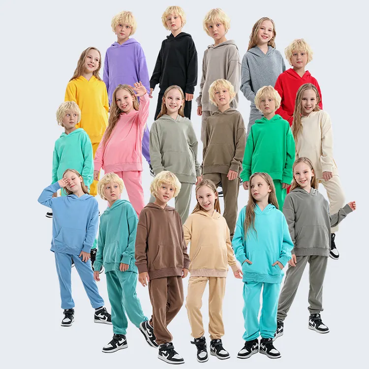 1-8Y Kinderen Meisje Jongen Katoenen Kleding Set Hoodie Sweatshirt Kind Sport Pak Lente Herfst Kids Loungewear Kleding Set