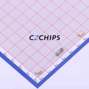 Résistance traversante MO1/2W-120K 5%-2T52, trou traversant, D3.5xL9mm, film d'oxyde métallique, 120kOhm, 5%, 300V - Product Image 1