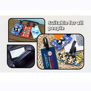 Logotipo personalizado nombre bolsa viaje promocional pedido a granel colorido PVC Etiqueta de equipaje con logotipo para regalos corporativos - Product Image 6