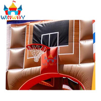 Château de saut gonflable bon marché, maison de rebond de basket-ball gonflable, jeux gonflables pour les réunions de famille à l'intérieur et à l'extérieur