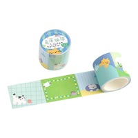 1 rouleau de ruban adhésif plat pour journal intime, motifs de chats mignons, pour Bullet Journal et projets DIY