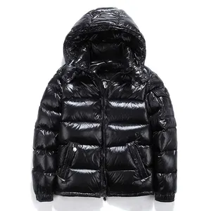 Wholesale Winter Warm Windproof Luxury Jacket Men Shiny Puffer Jacket Outdoor Thick Down Jacket For Man/