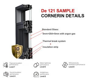 Thermal Break Aluminum Windows Double Glazing French Window Triple Glazed Casement House windows - Product Image 6