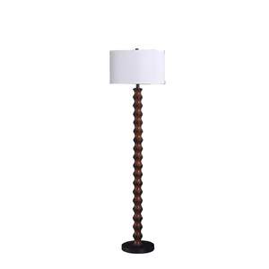 Db 61 Modern Wood <b>Floor</b> <b>Lamp</b> <b>Large</b> Drum <b>Shade</b> Led Light Soft Warm White E26 Base Indoor Lighting - Product Image 1