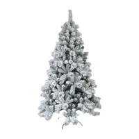 SHUANGYUAN 1,8m PVC Automatischer Outdoor-Weihnachtsbaum mit Schneeflocken-LED-Beleuchtung Dekoration