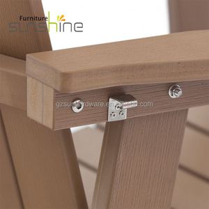 Chaise <span class=keywords><strong>Adirondack</strong></span> en HDPE de différents styles, <span class=keywords><strong>fauteuil</strong></span> en <span class=keywords><strong>plastique</strong></span> imitation bois, chaise haute simple, chaise de bistrot et de bar avec dossier - Product Image 5