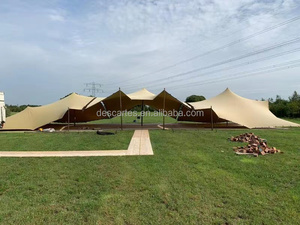 Tentes d'extérieur extensibles, Style libre Beige, 10x12M, pour <span class=keywords><strong>2022</strong></span> Festivals - Product Image 2