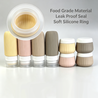 Ensemble de bouteilles de voyage en silicone de qualité alimentaire, anti-fuite, compressibles, portables, pour ranger les cosmétiques, les médicaments, les articles de toilette, pour les voyages en plein air