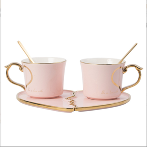 Nuove <span class=keywords><strong>Tazze</strong></span> Creative per <span class=keywords><strong>Colazione</strong></span> per Innamorati <span class=keywords><strong>Set</strong></span> <span class=keywords><strong>di</strong></span> <span class=keywords><strong>Tazze</strong></span> <span class=keywords><strong>da</strong></span> Caffè in Ceramica con Design a Cuore - Product Image 6