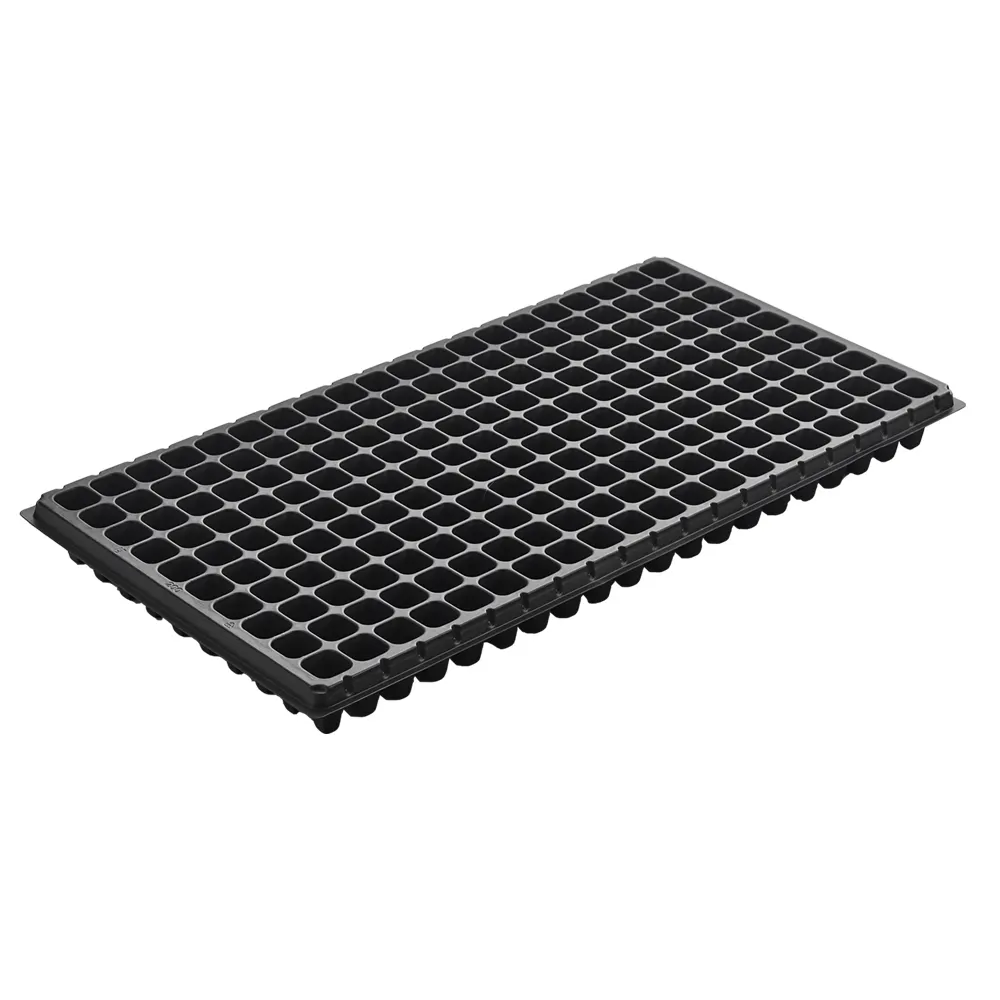 200セルプラスチックブラック長方形シードトレイシード苗床トレイ
