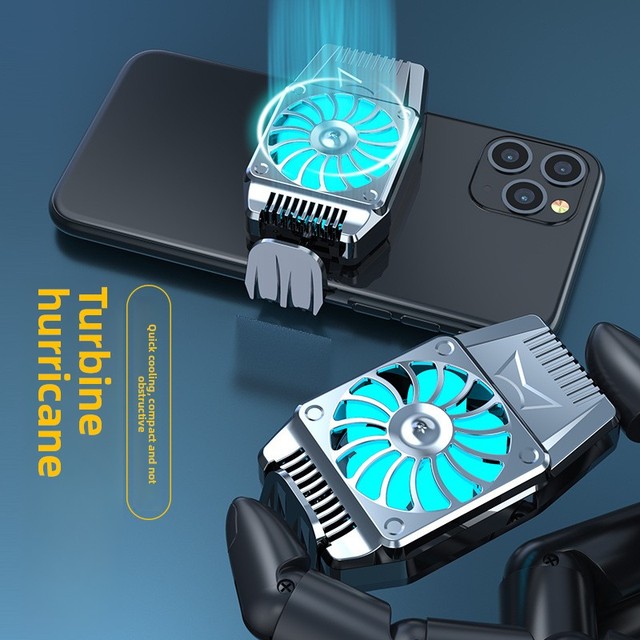 Phone Cooler Air-Cooled H15 ABS Material Wireless Game Controller Back-Clip Design for Smartphone Silent Live-Streaming Gaming