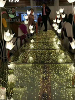 Nouveauté : Carreaux d'affichage LED 3D modernes, éclairage en verre miroir pour scène de danse de mariage, bar, sol, panneau, éclairage pour fête, club