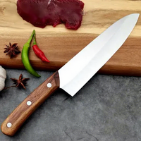 3Cr Serie Staal Ambidextrous JYTD10216 Koksmes Hoogglans Afwerking Houten Handvat Japanse Stijl Multifunctioneel 18cm Duurzaam